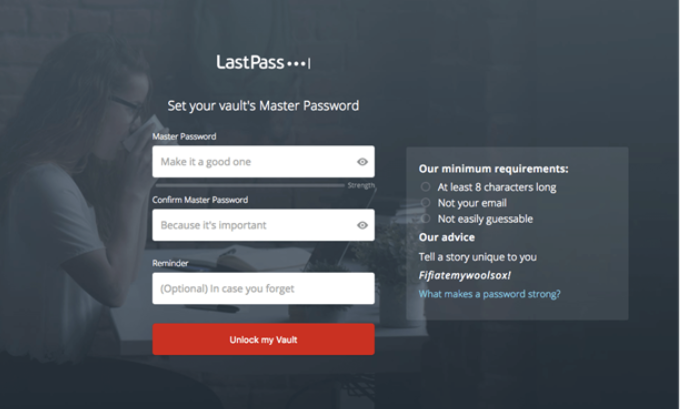 LastPass - Fonctionnement du mot de passe fort