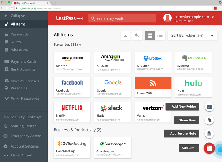 LastPass - fonctionnement des mots de passe